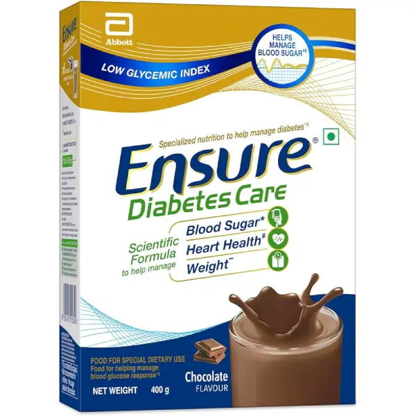 Ensure Diabetes Care Nutrition to Help Control Blood Sugar Levels Powder Chocolate